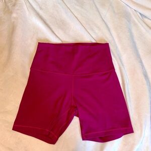Lululemon biker shorts pink size 6